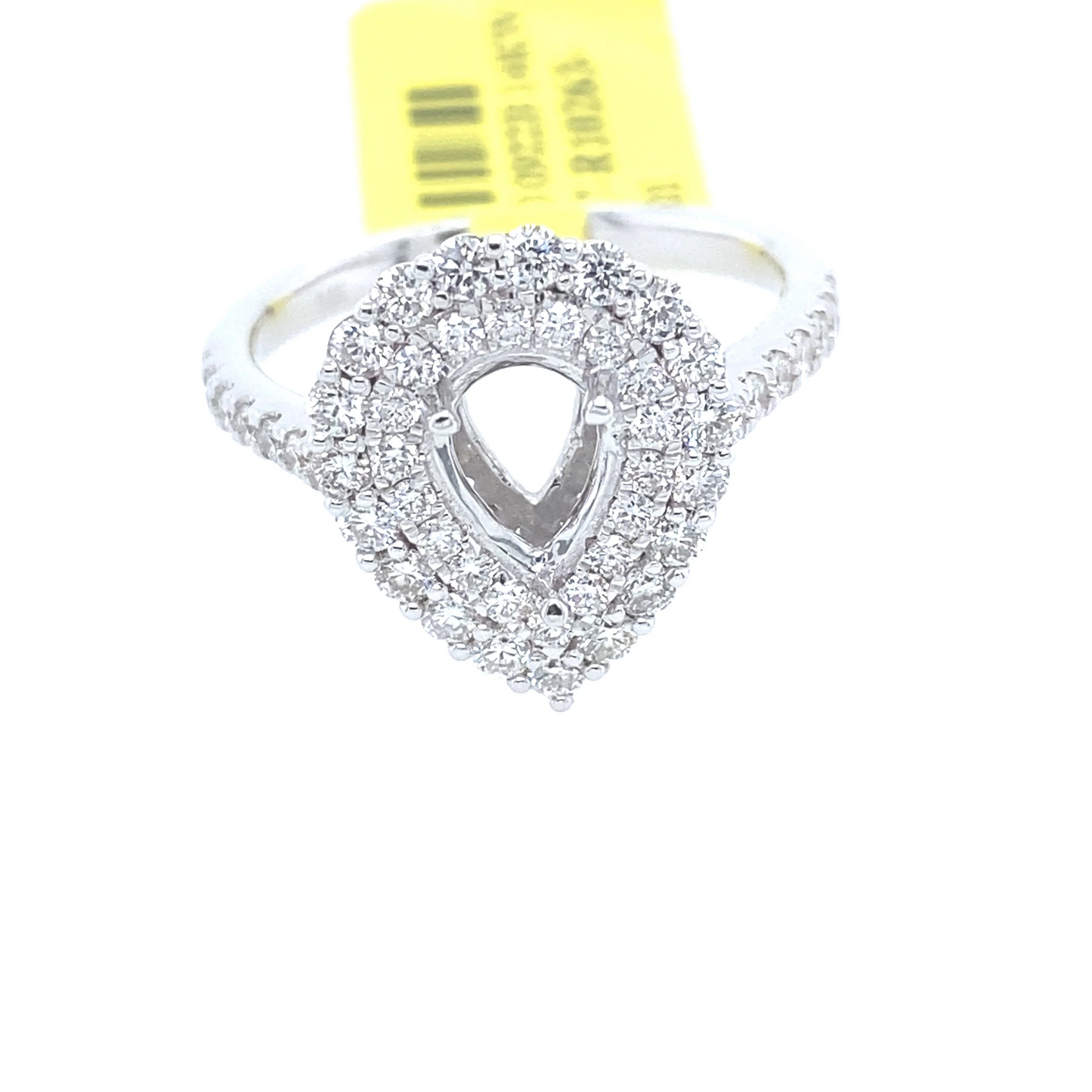 [Ring] 0.92Ct Diamond Pear Semi-Mount Ring 14k WG