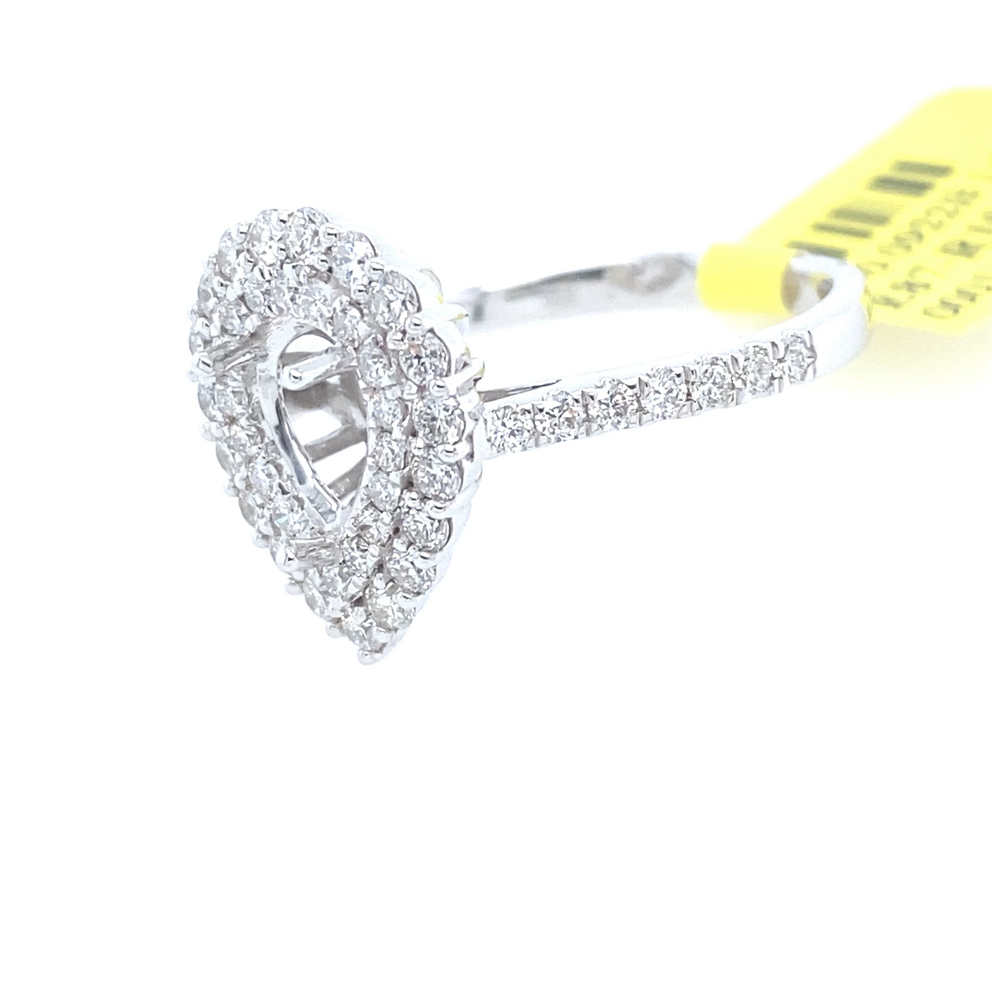 [Ring] 0.92Ct Diamond Pear Semi-Mount Ring 14k WG