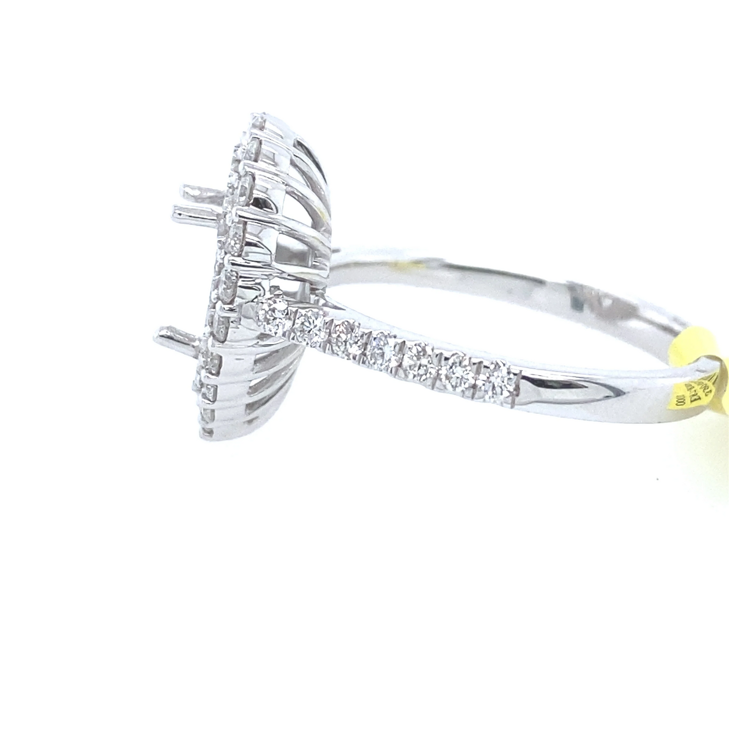 [Ring] 0.92Ct Diamond Pear Semi-Mount Ring 14k WG