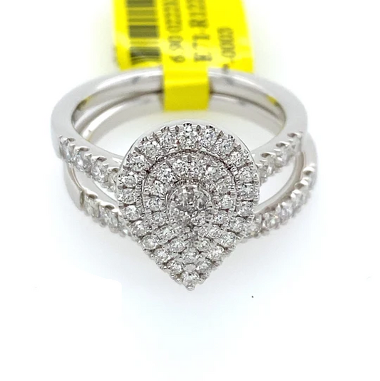 [Ring] 1.02Ct Diamond Bridal Set Ring 14k WG