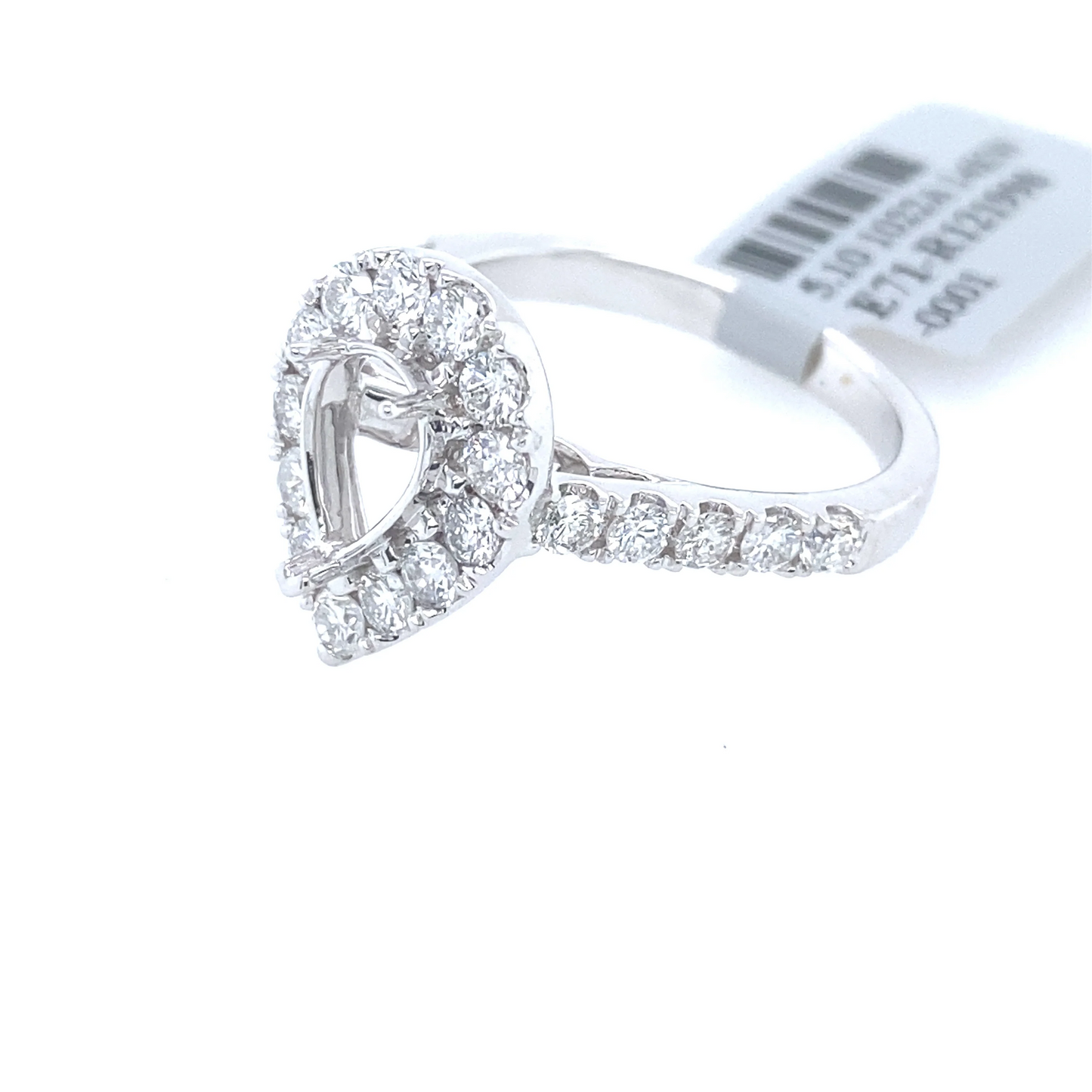 [Ring] 1.20Ct Diamond Oval Semi-Mount Ring 14k WG