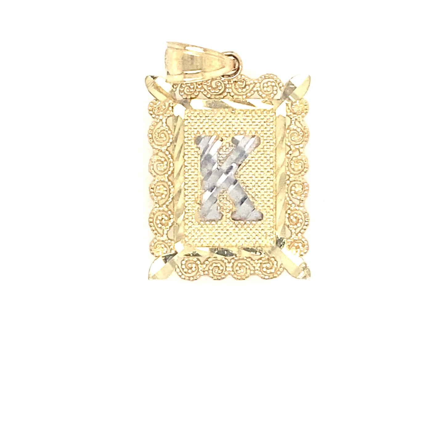 10K Initial Pendant "K"