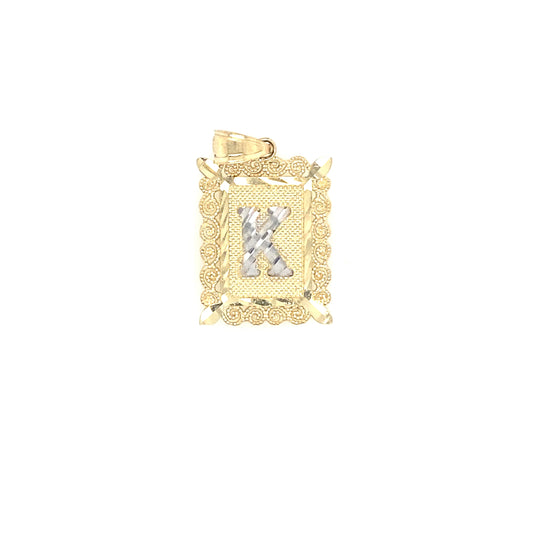 10K Initial Pendant "R"