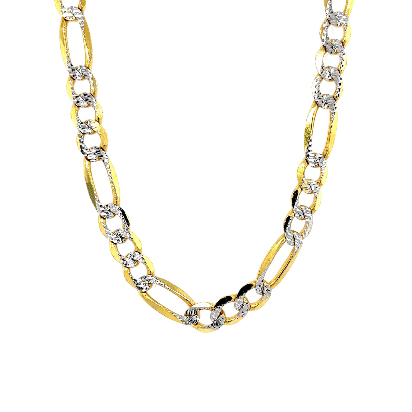 10k 7.2mm White Pave Figaro (20''=26.21gr)