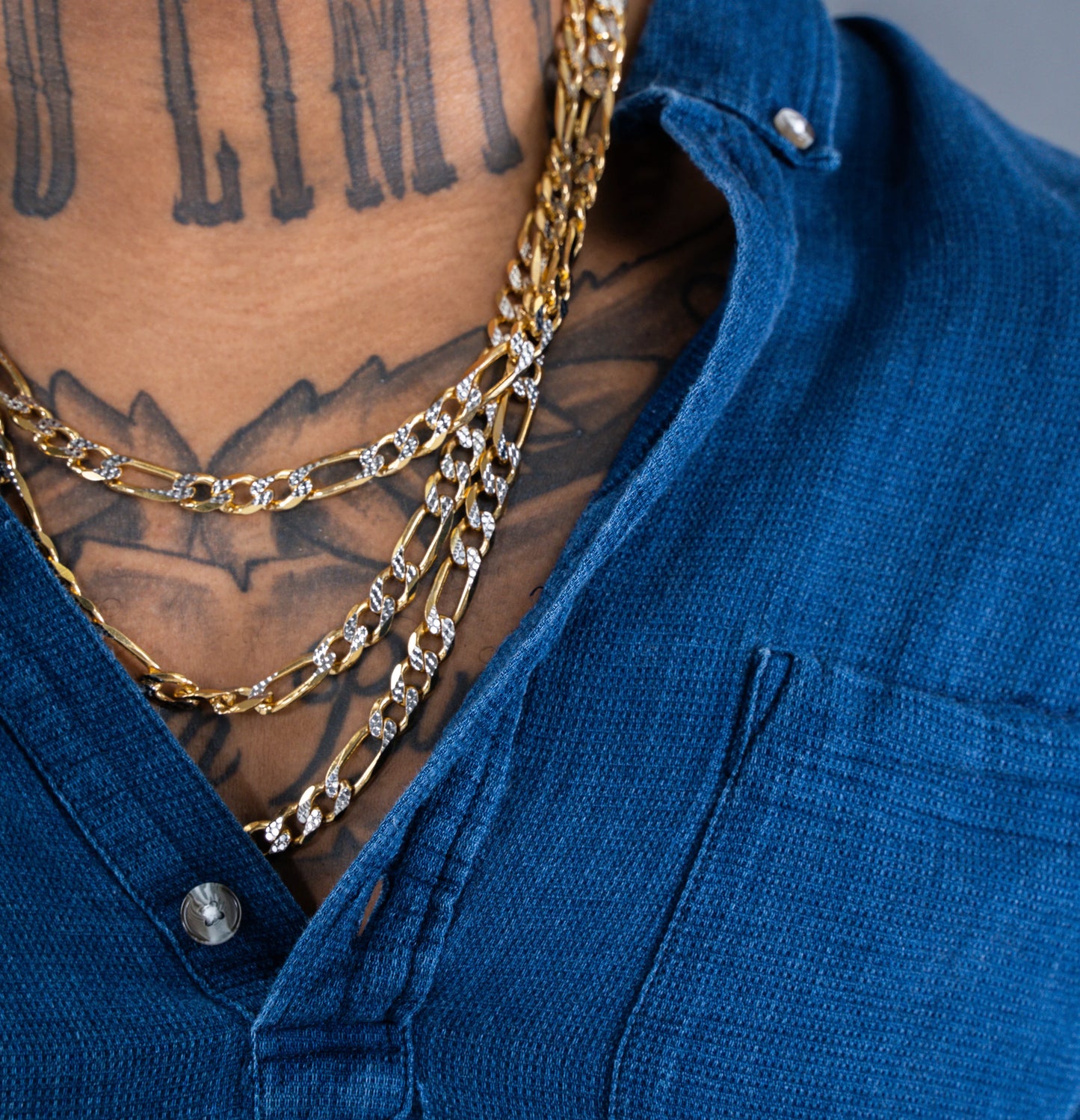 10k 7.2mm White Pave Figaro (20''=26.21gr)