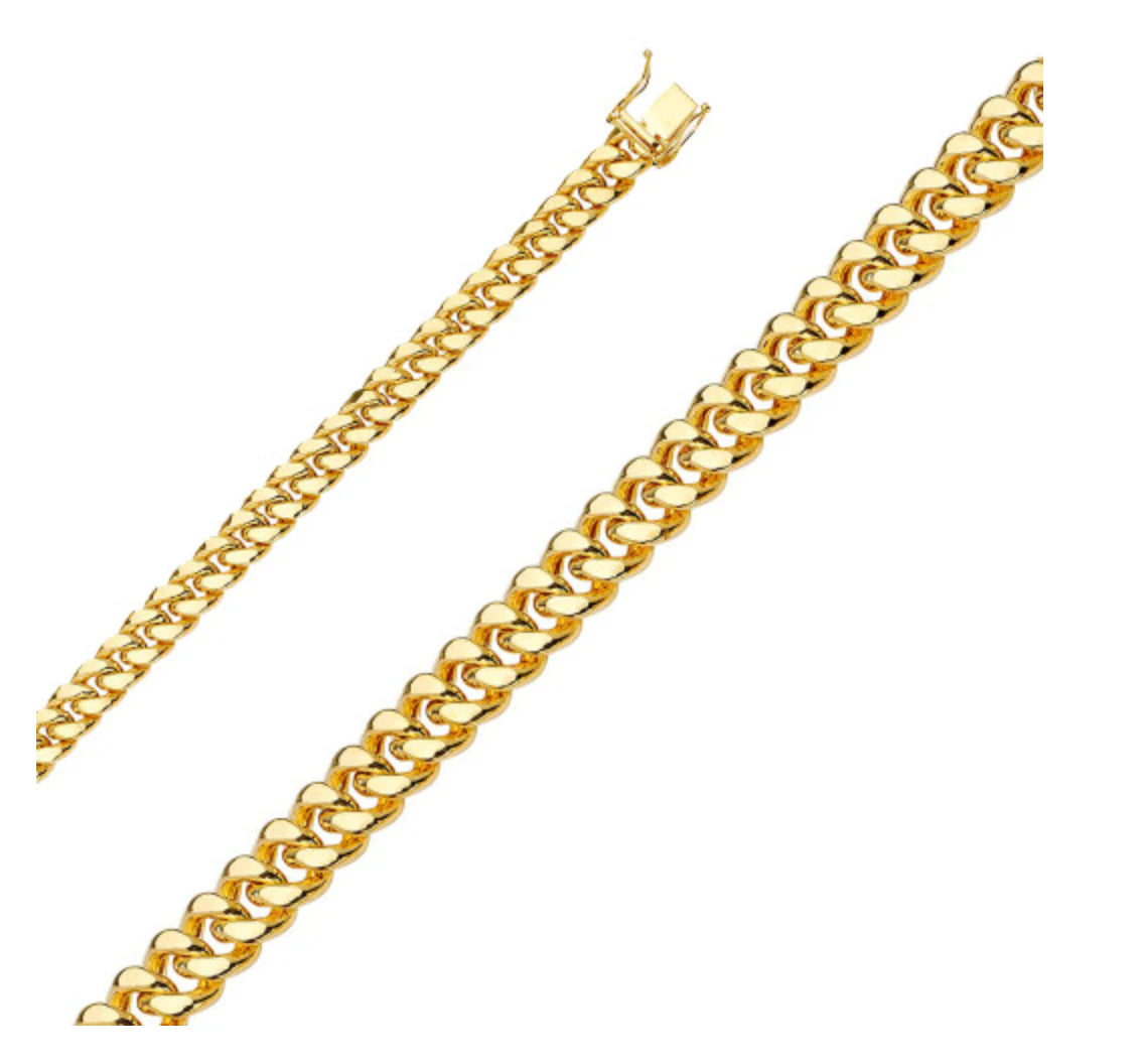 10k 7mm Hollow Miami Cuban (20''=21.0gr)