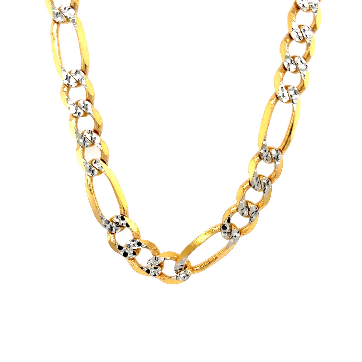 10k 8mm White Pave Figaro (20''=37.28gr)