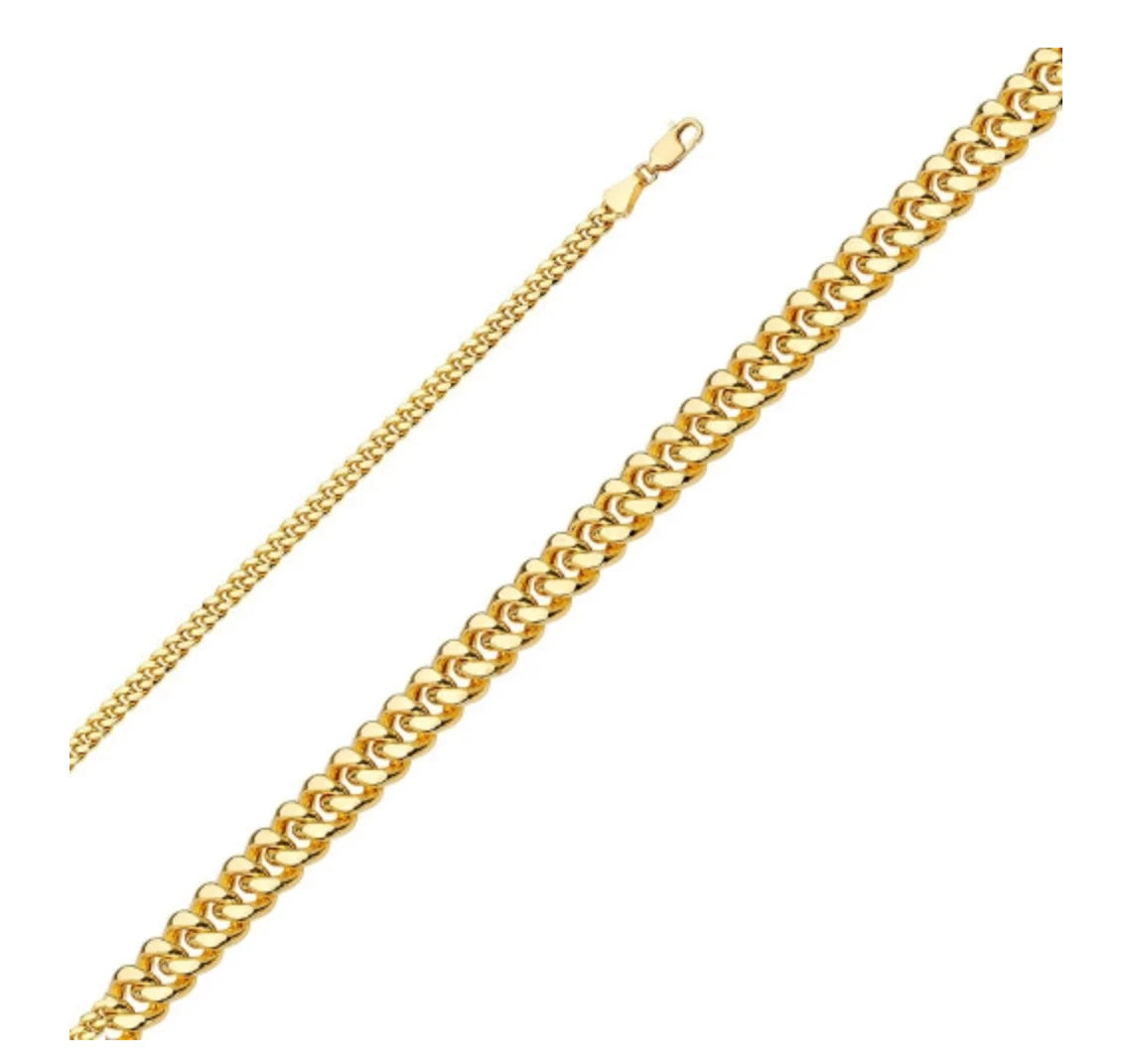10k 3.5mm Hollow Miami Chain (20''=6.3gr)