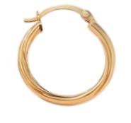 [Earring] 14K LIGHT TWIST HOOPS