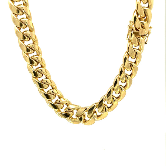 14k 11mm Hollow Miami Cuban (20''=65.3gr)