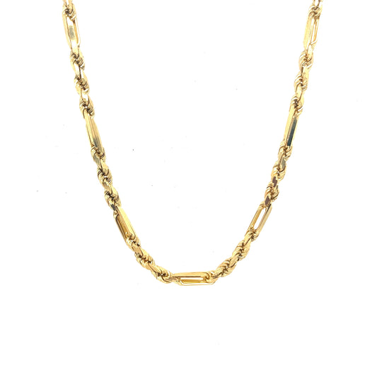 14k 2.5mm FigaRope DC / Milano (20''=)