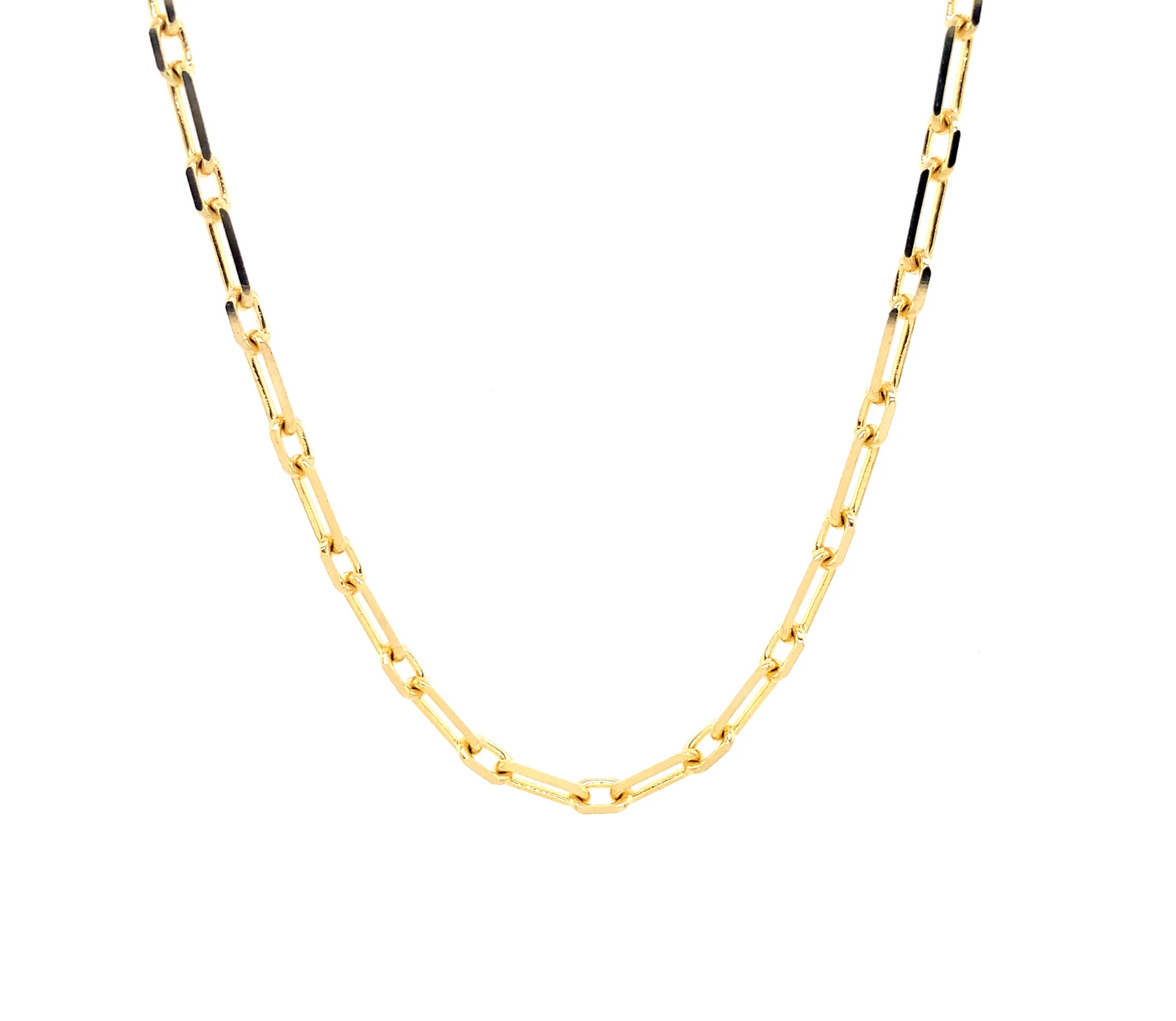 14k 2.8mm 1+1 Figaro-PaperClip Chain (20''=8.4gr)