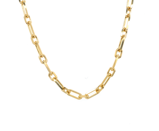 14k 3.5mm 1+1 Figaro-PaperClip Chain (20''=12.8gr)