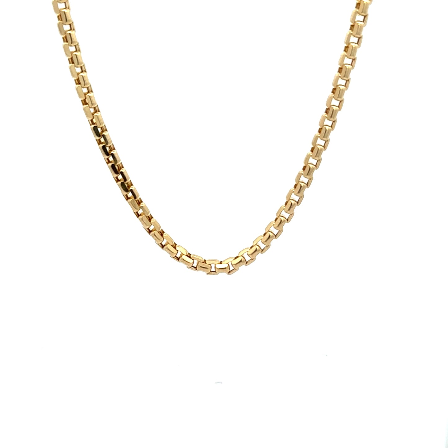 14k 3.5mm Hollow Round Box DC (20''=12.9gr)