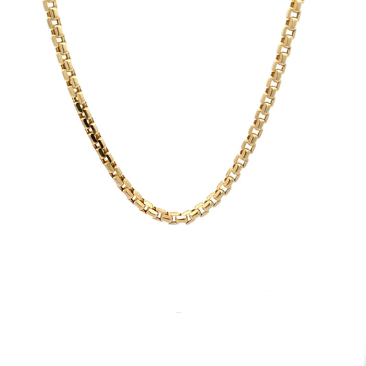 14k 3.5mm Hollow Round Box DC (20''=12.9gr)