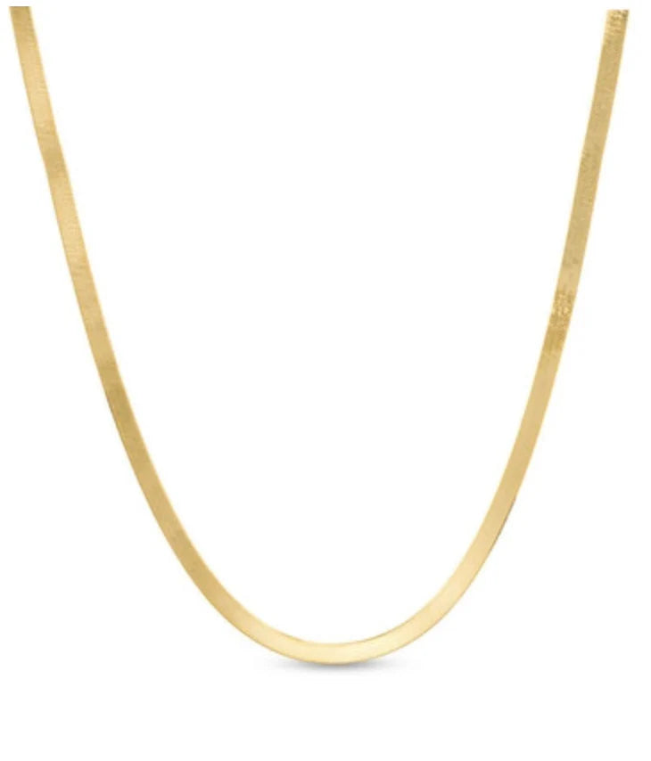 14k 3mm Herringbone Chain (20''=4.4gr)