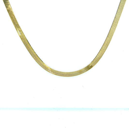 14k 3mm Herringbone Chain (20''=4.4gr)