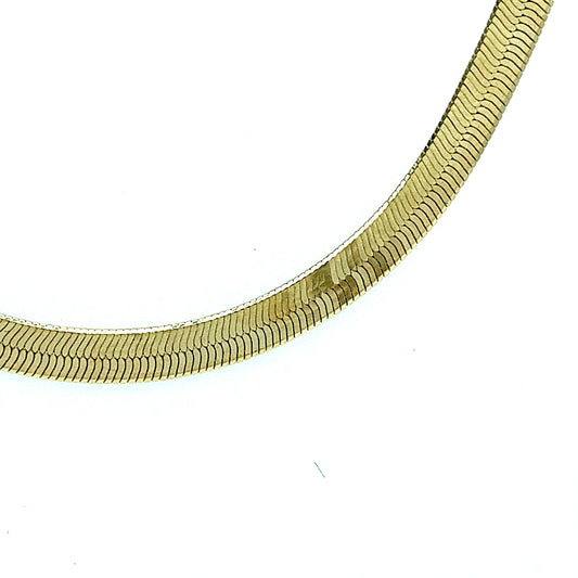 14k 3mm Herringbone Chain (20''=4.4gr)