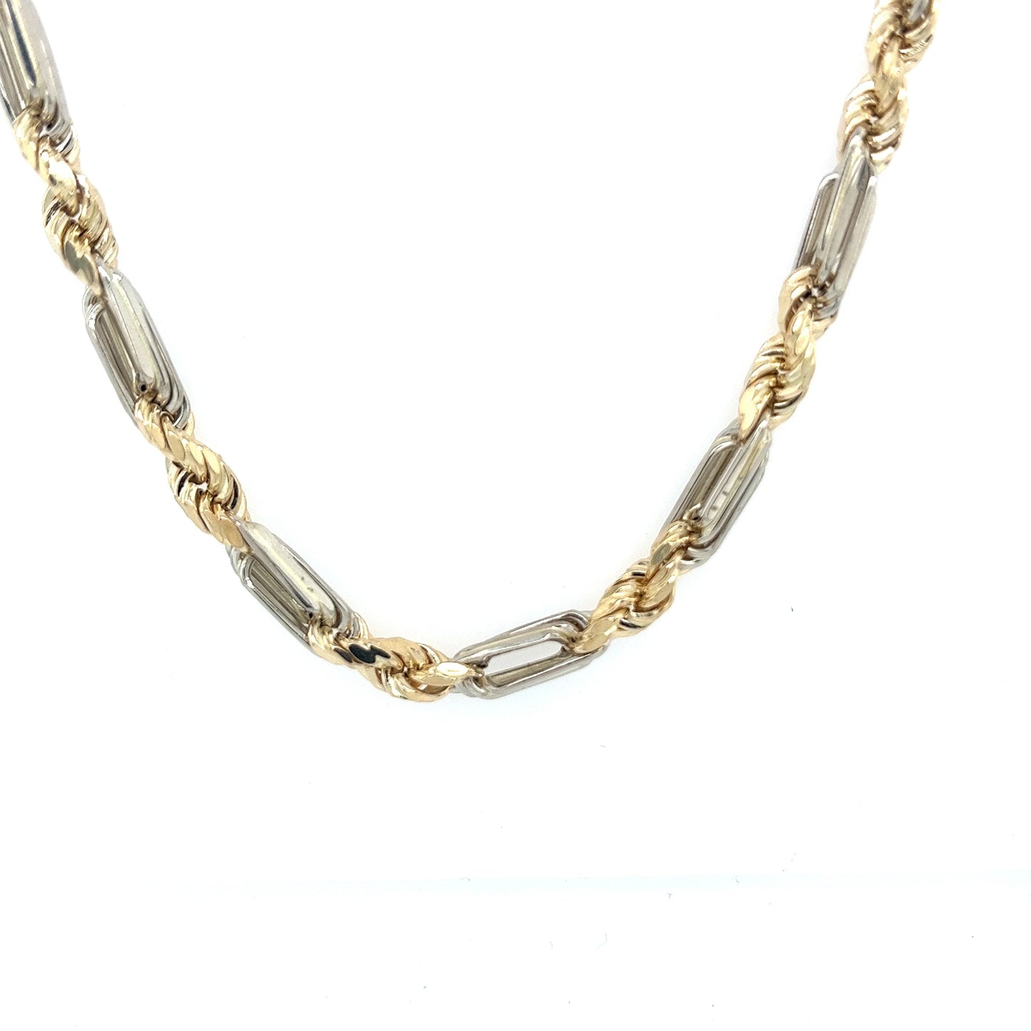 14k 4.3mm 2C Semi-Solid Figarope / Milano (20''=)