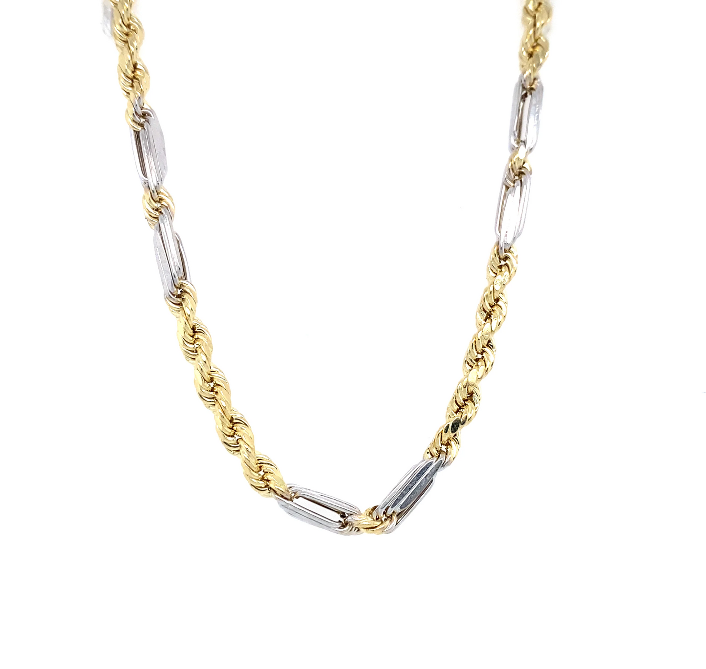 14k 4mm 2C Hollow FigaRope DC / Milano (20''=)