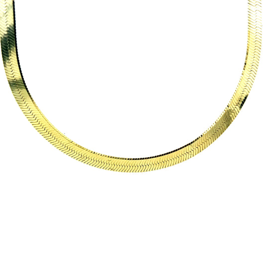 14k 4mm Herringbone Chain (20''=7.2gr)