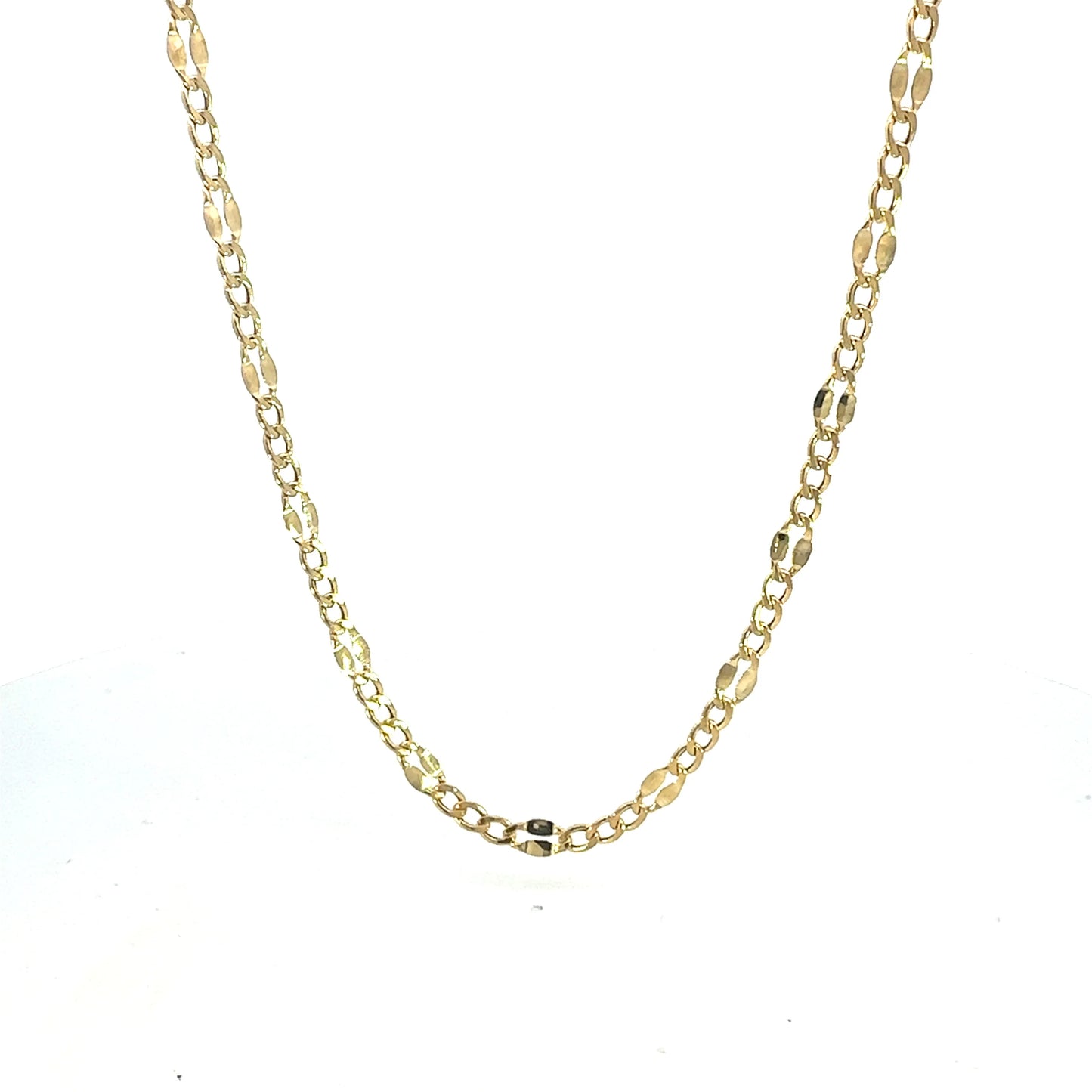 14k 4mm Hollow Mirror Figaro