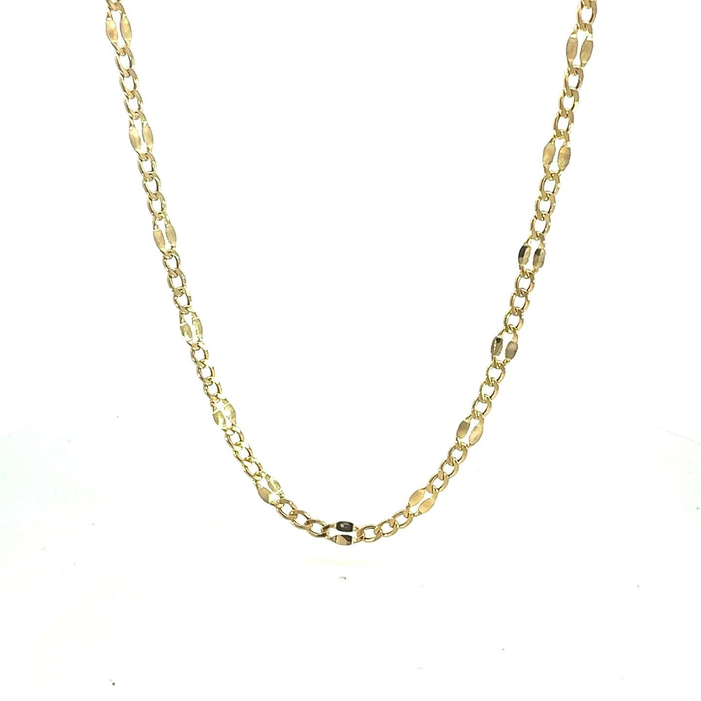 14k 4mm Hollow Mirror Figaro