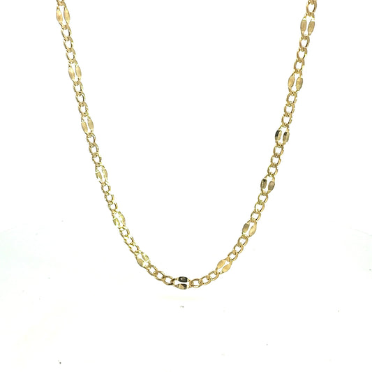 14k 4mm Hollow Mirror Figaro