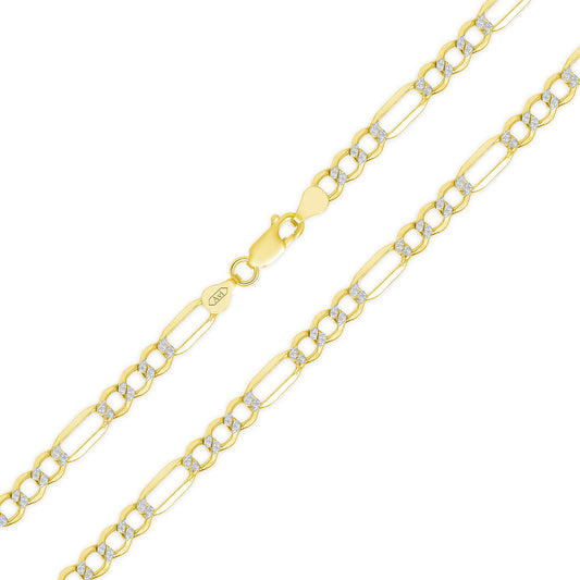 14k 4mm Hollow WP Figaro (20''=7.6gr)