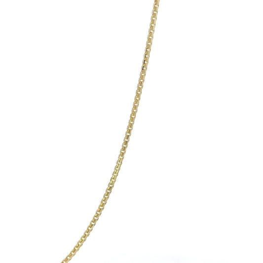14k Concave Box Chain 1.1mm (20''=3.44gr)