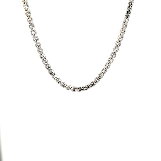 14k WG Hollow Round Box 3.7mm (20''=12.9gr)