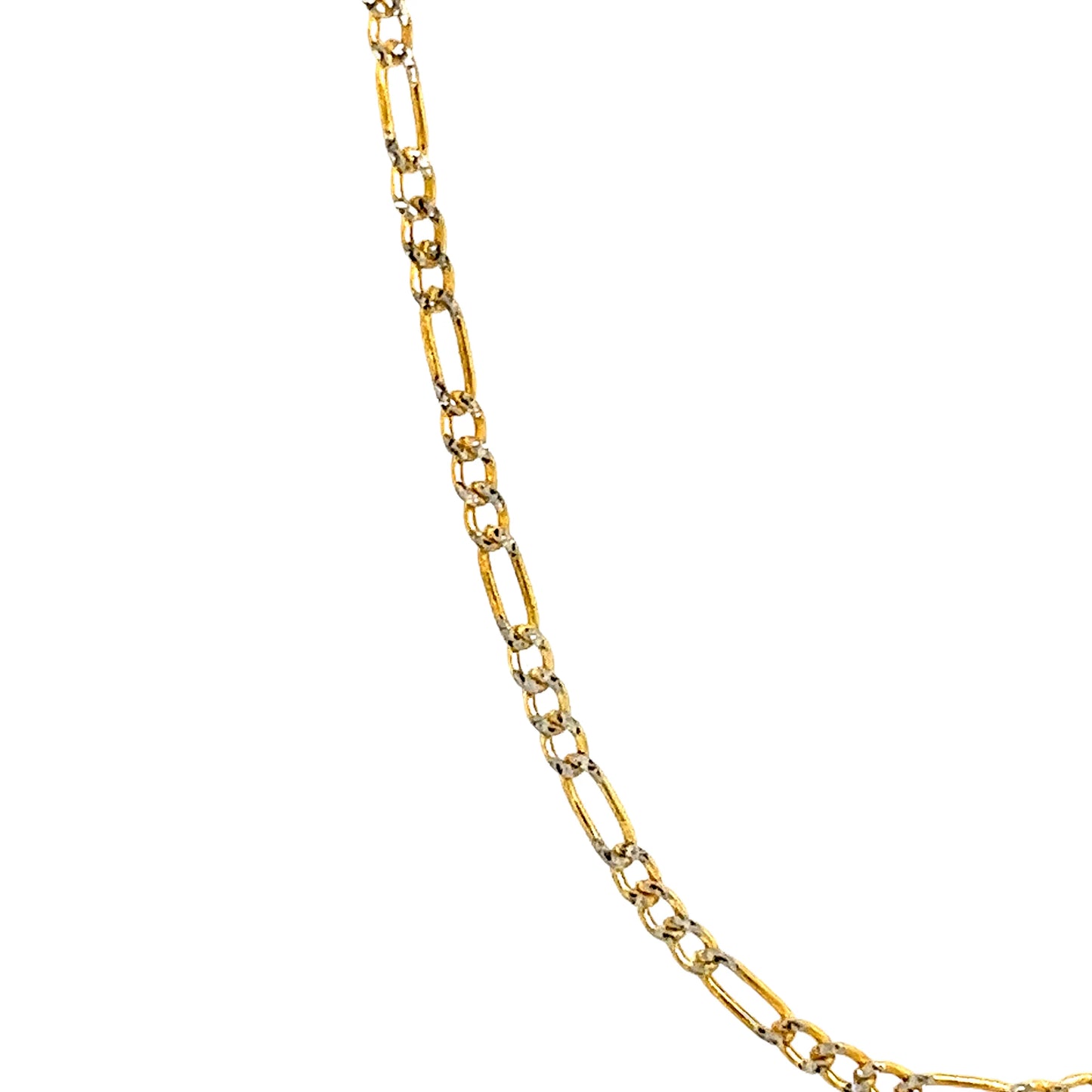 14k White Pave Figaro 1.5mm 040 (20''=2.22gr)