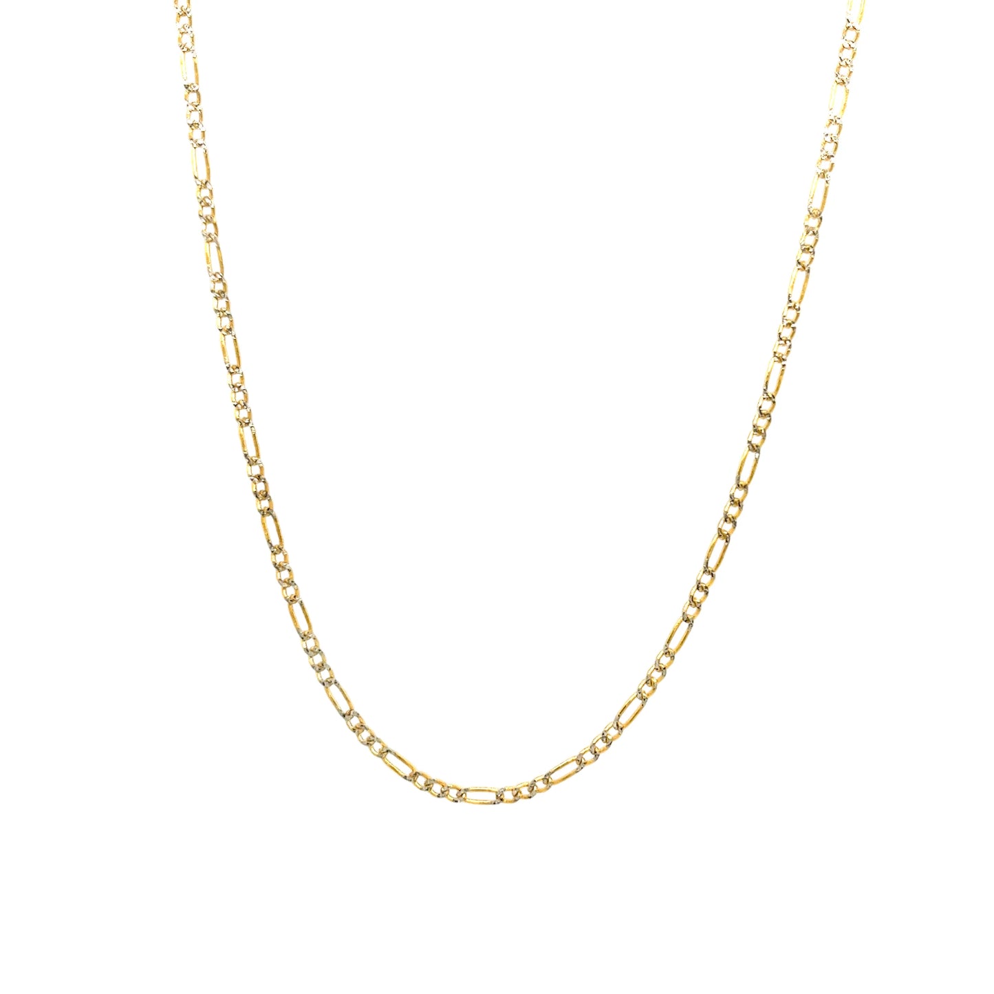 14k White Pave Figaro 1.5mm 040 (20''=2.22gr)