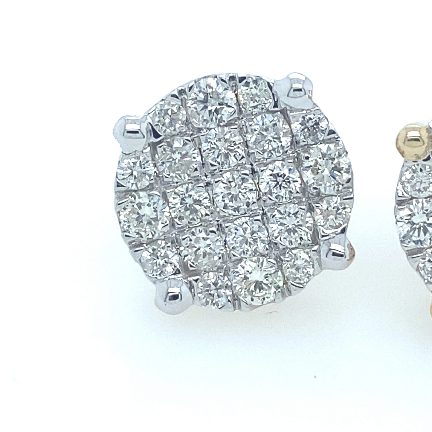 2.16Ct Diamond Stud Earrings 14k YG