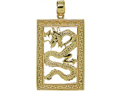 [Pendant] 14K Yellow Dragon geometric pattern (approx. 4.1g)