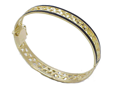 [Bracelet] 9mm Epoxy Maile Hinged Maile Bangle (approx. 19.6g)