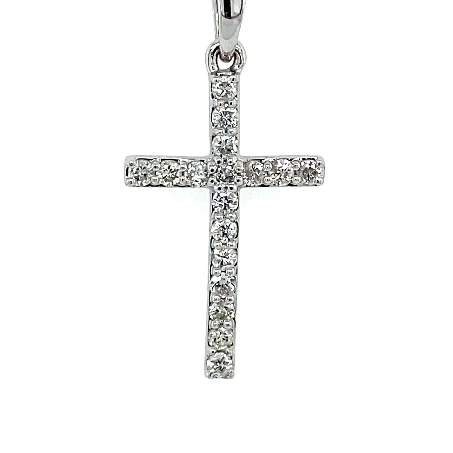 Copy of 0.32Ct Diamond Cross Pendant w/Chain 14k WG