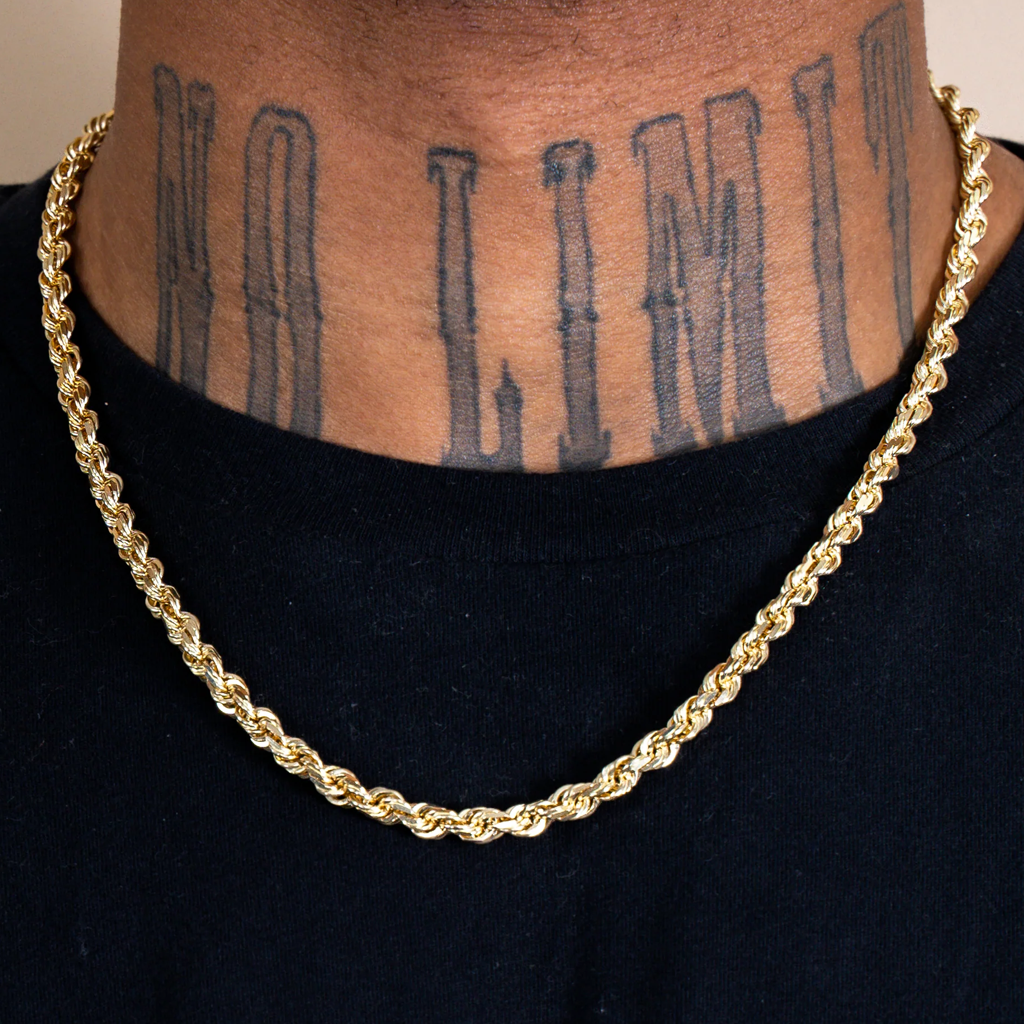 14k 5mm Hollow Rope DC (20''=10.2gr)