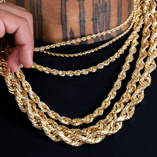 14k Hollow Rope 9mm DC (20''=27.0gr)