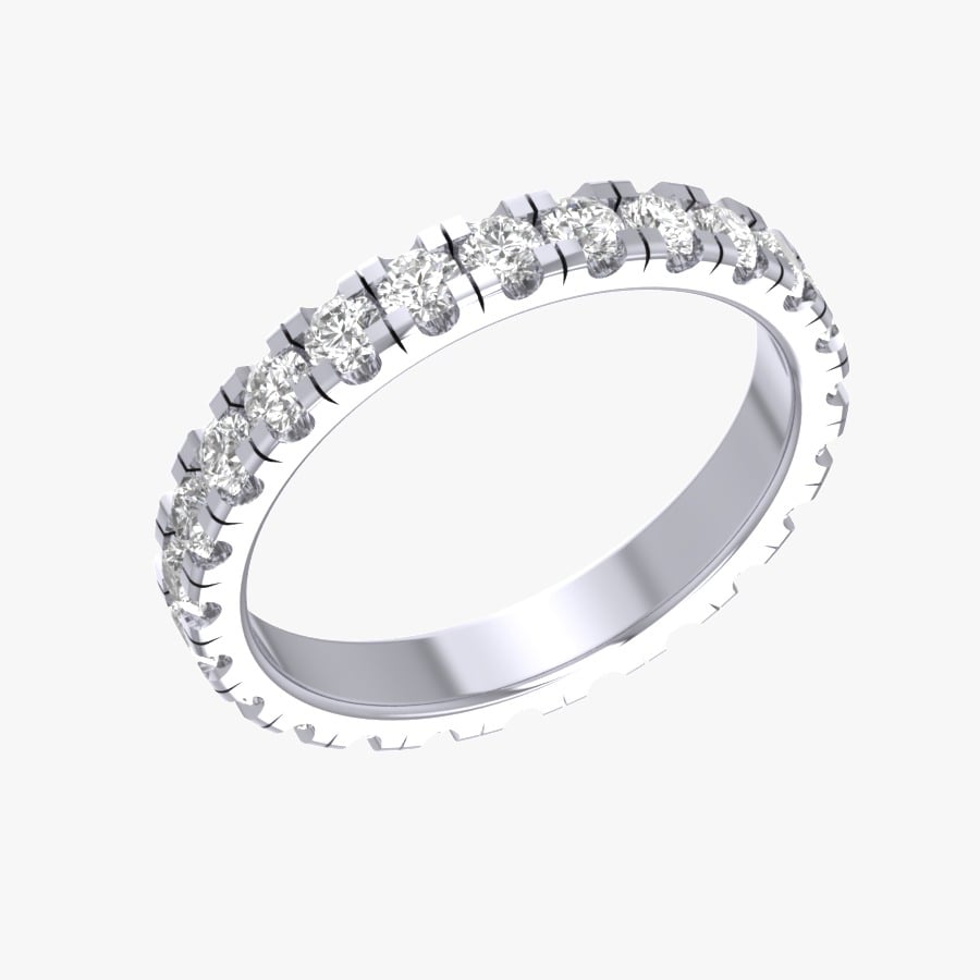 [Ring] French cut eternity ring for women