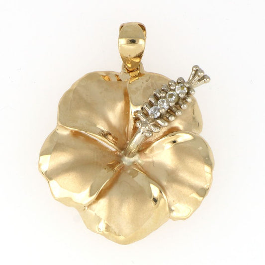 [Pendant] Hibiscus 14K Yellow Gold (XS-XLarge)