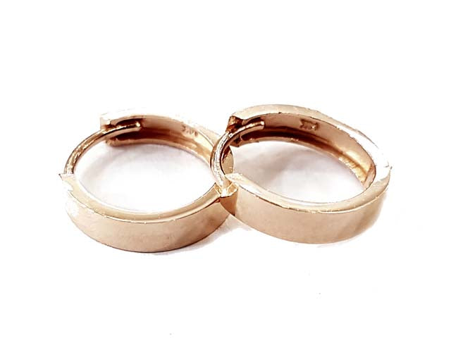 [Earring] MR200 Simple Flat Hoops (Small, Medium, Large)