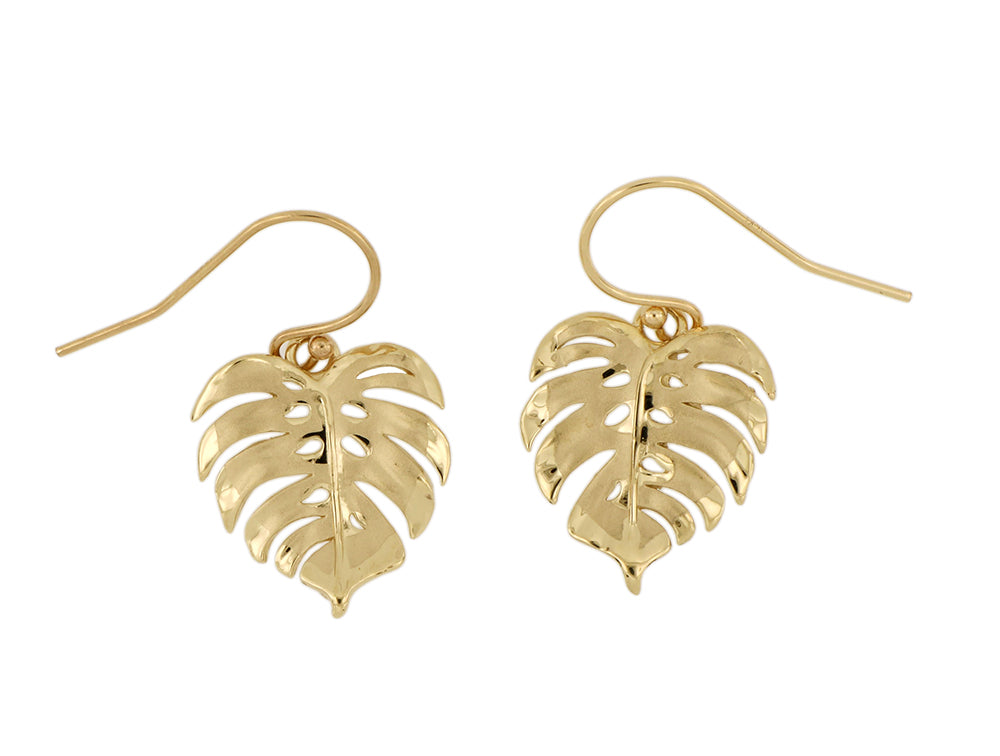 [Earring] NTC-479 ER Opened Dangle Monstera (approx 3.1g)