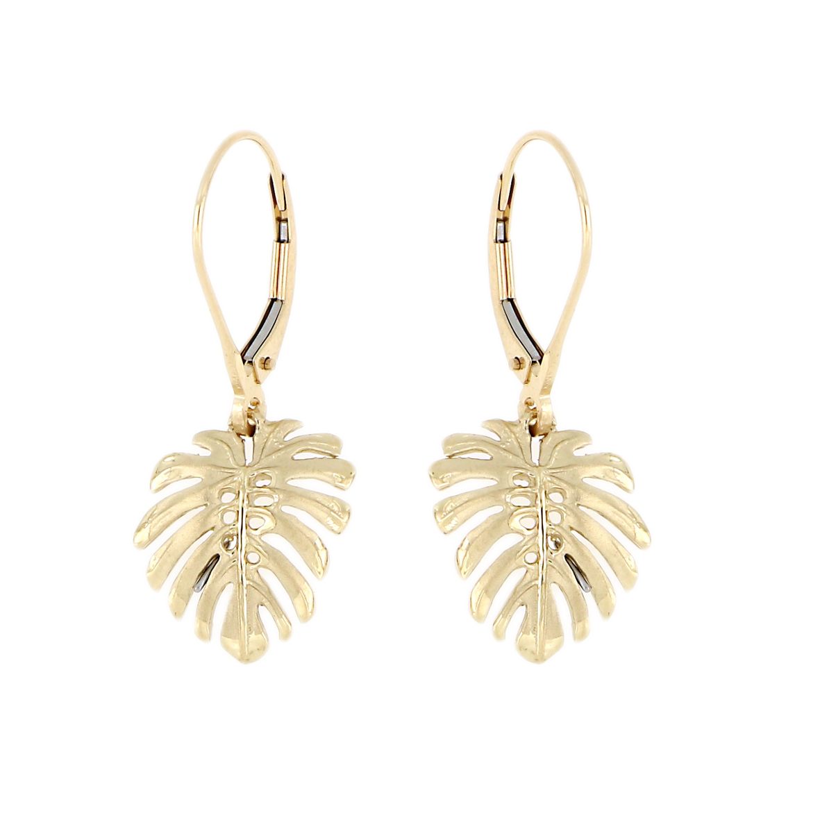 [Earring] 14K Monstera (Small, Medium)