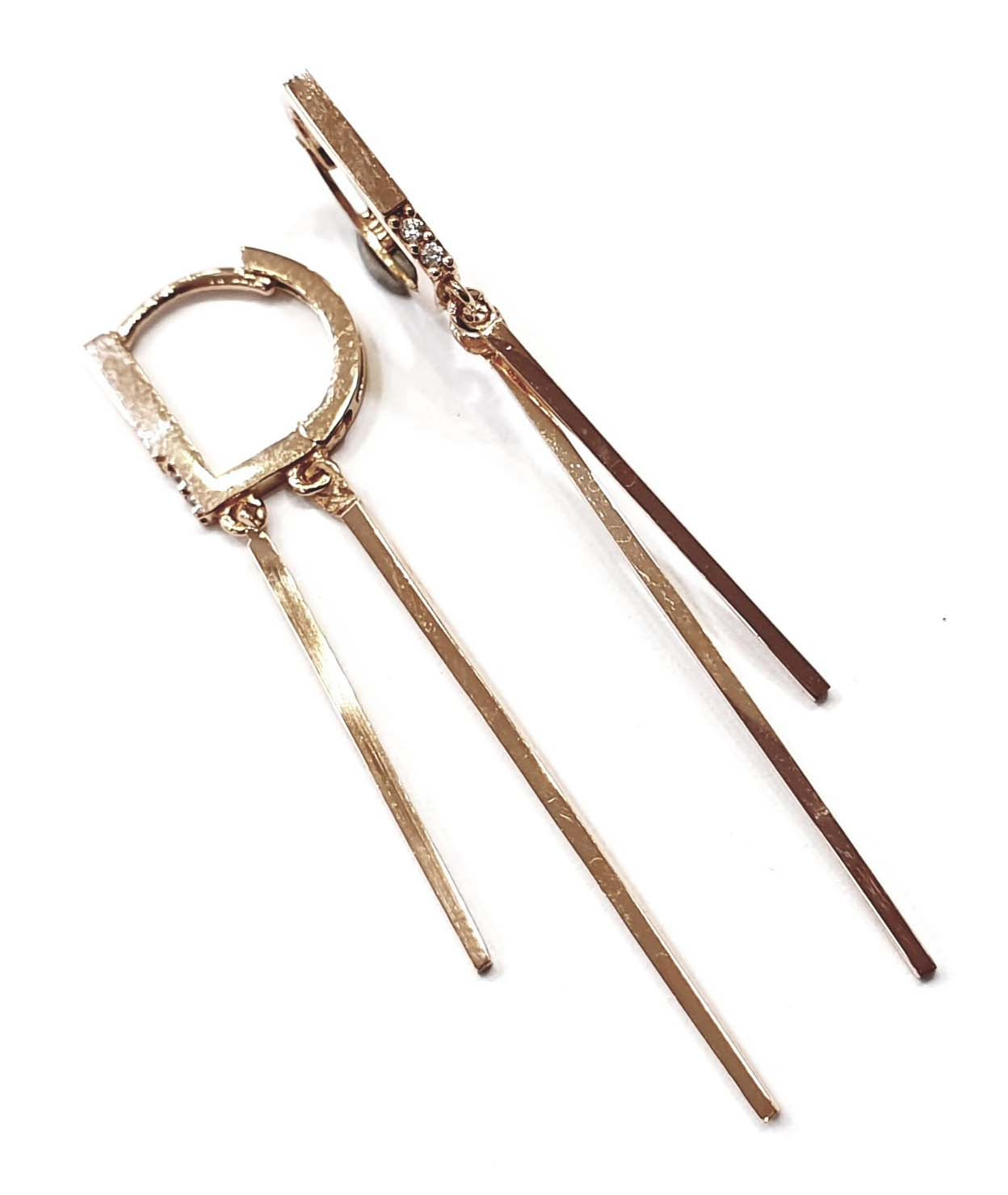 [Earring] SU3370 Women's Two-Stick Dangle Stylish Earrings