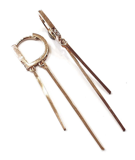 [Earring] SU3370 Women's Two-Stick Dangle Stylish Earrings