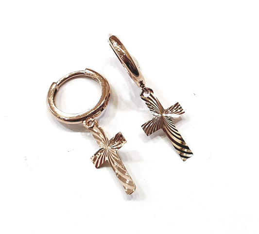 [Earring] SU3408 Cross Cut Dangle (Small, Large)