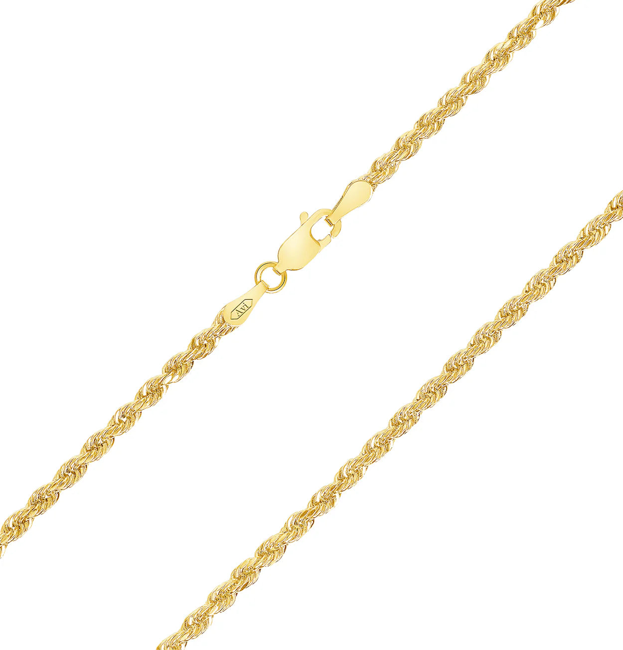 14k 4mm Hollow Rope DC (20''=6.5gr)