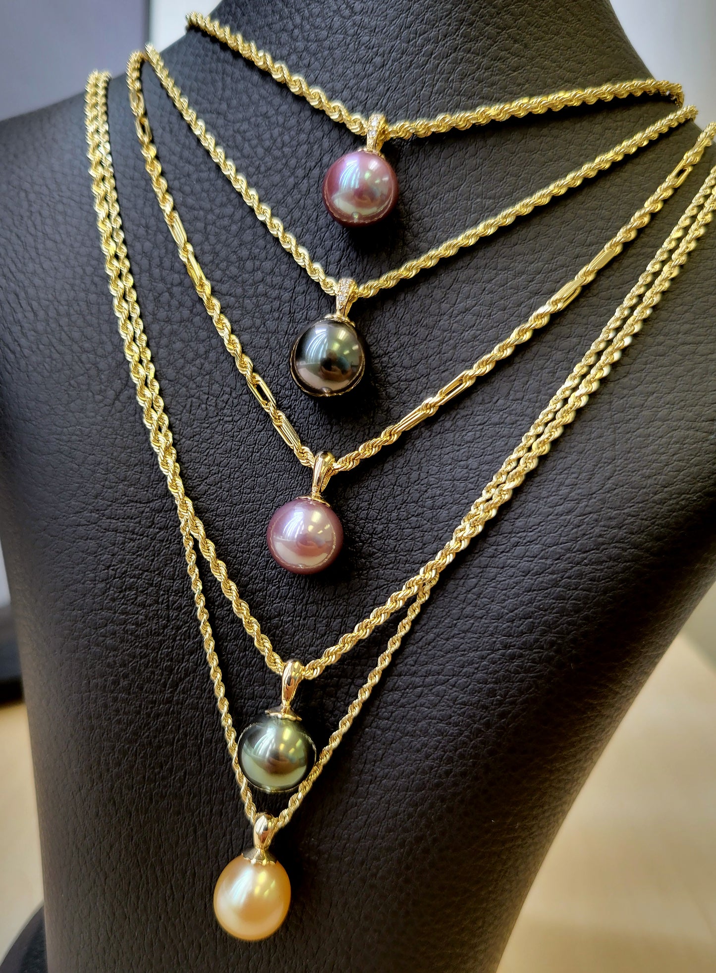 [Pendant] Color of Pearls with Bail (10mm+ size, AAA GRADE)