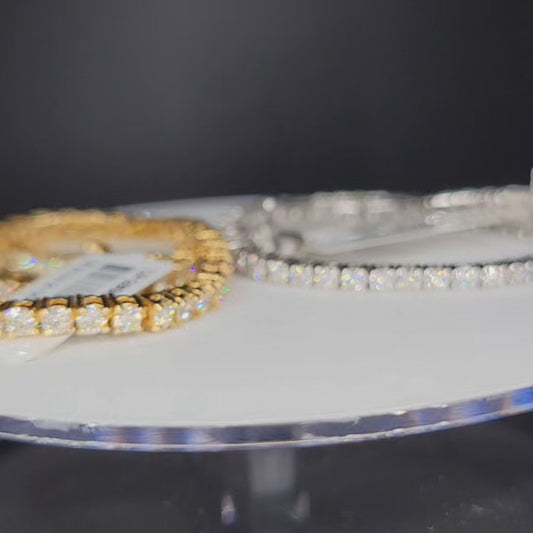 [Bracelet] Timeless Opulence Tennis Bracelet 14k (White & Yellow Gold)